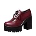 Hee Grand Women Lace Up Platform Ankle Boots Shoes