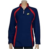 Jeff Gordon Ladies Navy Blue Checkered Future 1/4 Zip Fleece Pullover