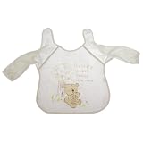 Baby Unisex Teddy Bear Design Long Sleeve Bib With Velcro -Mummy/Daddy Options