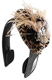 iHip Snooki Couture 2-In-1Fashion/Stylish Printed Detachable HeadBand Headphones (Silver/Brown)