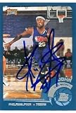 John Salmons Autographed/Hand Signed Basketball Card (Philadelphia 76ers) 2002 Topps Rookie #209