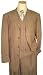 Steve Harvey Tan with Eggshell Pinstripes Super 120's Wool Vested Wideleg Suit By Zanetti