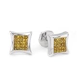 Yellow Diamonds Earrings