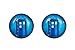 TV Inspired Blue Tardis 8mm Stainless Steel Stud Earrings