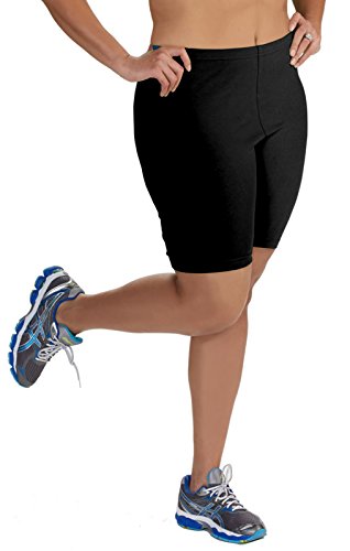 Women's Plus Size Mid-Thigh Cotton Bike Shorts (1X-5X)