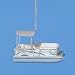 RESIN PONTOON BOAT ORNAMENT