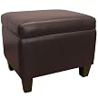 Hartford Storage Ottoman - Dark Brown