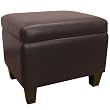 Hartford Storage Ottoman - Dark Brown