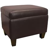 Hartford Storage Ottoman - Dark Brown