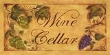 Wine Cellar Decorative Art Poster Print by Grace Pullen, 20x10