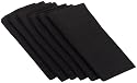 DII Everyday Basic Napkin Set of 6, Black