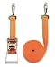 Produkt-Bild: Braun Spanngurt 4000 daN, zweiteilig, Farbe orange, 8 m L&auml;nge, 50 mm Bandbreite, mit Ratsche und gedrehten Karabinerhaken