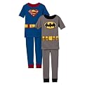 Boys' 4pc Batman/Superman Sleep Set - Grey/Blue