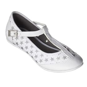 Kids' Converse® One Star® Star Print T - Strap Shoes - White