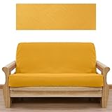 IMAGE OF Ultra Suede Gold Yellow Futon Cover Size: Chair