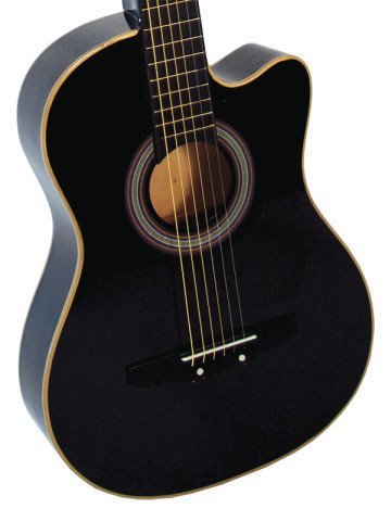 Crescent 41 Black Acoustic Cutaway