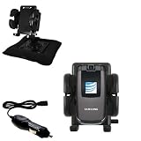 Samsung SLM SGH-A747 Auto Bean Bag Dash Holder with Car Charger - Uses Gomadic TipExchange