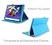 Lenovo Yoga Tablet 2 10 inch Case, FYY Premium Detachable PU Leather Case Stand Cover with Hand Strap and Card Slots for Lenovo Yoga Tablet 2 10 Inch(Android Version Only) Cyan (With Auto Wake/Sleep)