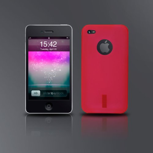 JKaseÂ® OEM AT&T / Verizon CDMA Apple iPhone 4 / iPhone 4th Generation Pink Silicone Soft Protective Skin Case with FREE S Stand [JKase Retail Packaging]