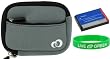 2n1 Neoprene Sleeve (Cool Grey) Case and LI-40B LI-42B 650mAh Li-Ion Battery for Olympus Stylus 7000 Digital Camera Blue