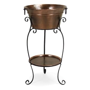 35 Copper Dual Purpose Wine Ice Chest Bucket with Stand by CC Home Furnishings