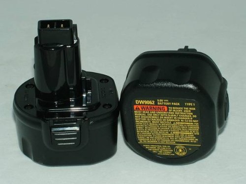 Two Dewalt Battery Pack 9.6 Volt Compact model DW9062