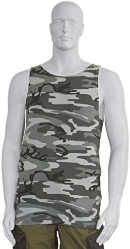 Russian Army Military Sleeveless T-Shirt Grey Urban Camo Large (52)
