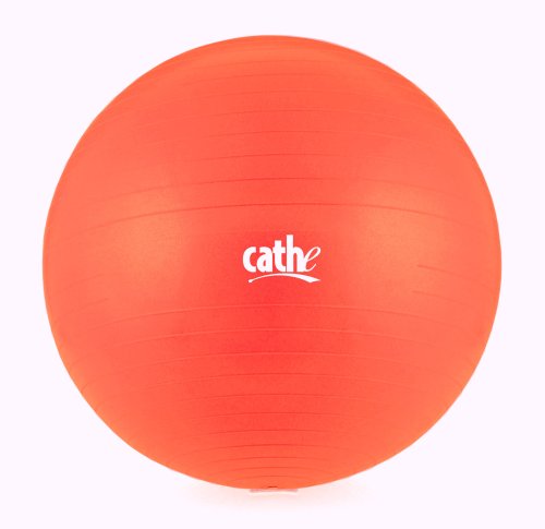 Fitness by Cathe 55cm 1000-Pound Anti-Burst Body Ball with DVD (Cherry Red)
