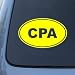 CPA EURO OVAL - Accountant - Vinyl Car Decal Sticker #1697 | Vinyl Color: Yellow