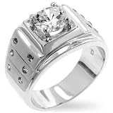 The Ironman Simulated Diamond Mens Ring