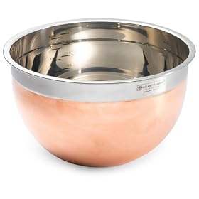 Gourmet Standard 7.5 Quart Copper Exterior Stainless Steel Interior Mixing Bowl - CB162 by Gourmet Standard