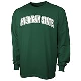 Russell Michigan State Spartans Green Arch Lettering Long Sleeve T-shirt
