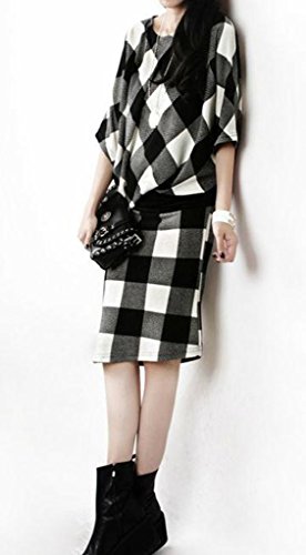 (フンテン)FengTengレディース 春夏秋五分丈 ドルマンスリーブ ワンピース ワンサイズ ストライプ バイカラーレディース きれいめ かわいい 長袖 体型 チュニック 大きいサイズ 森ガール ワンピース