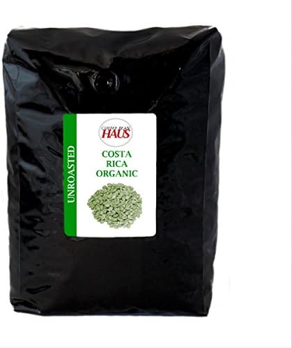 Costa Rica Organic Unroasted Green Coffee Beans 80-Ounce (5 lb) by Coffee Bean Haus