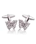 Silver Butterfly line art Novelty Cufflinks