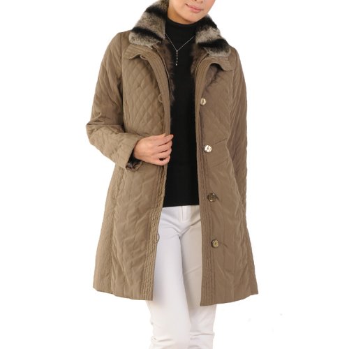 キルティング コート チキャンラム ライナー レッキス 衿付き (No 01000209 z ) 9号 [ M ] モカ [ ブラウン 【茶色】]〔エースタイル〕 Aastyle