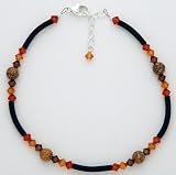 Anklet - Swarovski Crystal and Picture Jasper