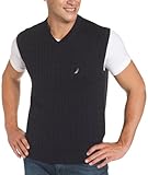 Apparel : Nautica Sportswear Men's Solid Cable Sweater Vest