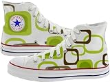 Converse Chuck Taylor All Star Canvas High Top Optical White Custom Hand Painted m7650vectortwo
