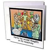 Londons Times Funny Medicine Cartoons - Ed Ames Vasectomy - Greeting Cards-6 Greeting Cards with envelopes