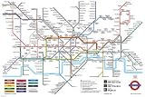 London Underground Map Poster Print, 36x24