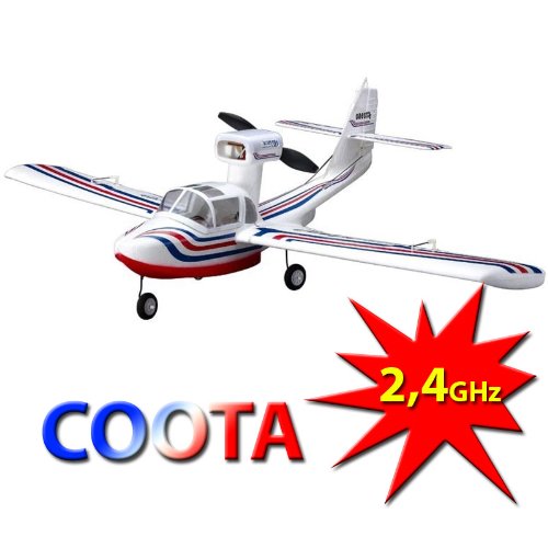ART-TECH RC MODELLBAU Wasserflugzeug Flugzeug COOTA AMPHIBIAN! Edition mit BRUSHLESS-ELEKTRO MOTOR und 2,4GHz! inkl. SIMULATOR-SET! Gesamtlänge fast 1 Meter!
