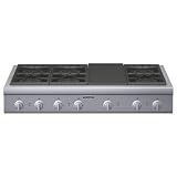 Best Buy THERMADOR PCG486GD 48″ Pro-Style Gas Rangetop with 6 Pedestal Star Burners, Titanium-Surface…
