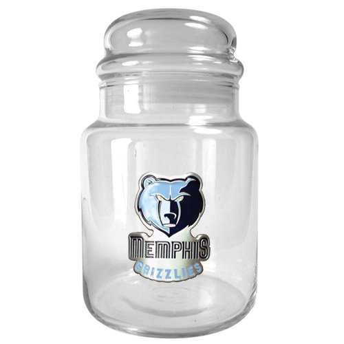 Memphis Grizzlies NBA 31oz Glass Candy Jar - Primary Logo