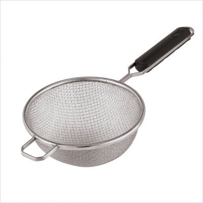 Double Mesh Strainer with ABS Handle in Silver size: 6.25