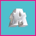 Silver Bead Letter A Genuine Solid Pure 925 Stamped Sterling Silver Bead Charm Letter Initial Alphabet for European Bracelet and Chains - 3D Slide on/off - QUEEN OF SILVER