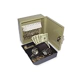 Securit Products - Securit - Key Cabinet Drawer Safe - 10-key - Steel - Pebble Beige - 6 3 4 x 6 7 8 x 3 - Sold As 1 Each - Wall mount or desk top - Removable four-compartment tray for cash and valuables fits in desk or drawer - Includes hardware - ten key tags - slots and locking keys