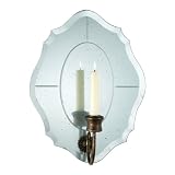 Bonnet Antique Scalloped Mirror Candle Sconce