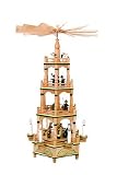 Weihnachtspyramiden 4-stöckige - Pyramide - Advent naturfarben - 67 cm