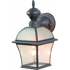 Heath Zenith Sl-4154-RS Solid Brass Motion Activated Lantern, Rust by Heath/Zenith